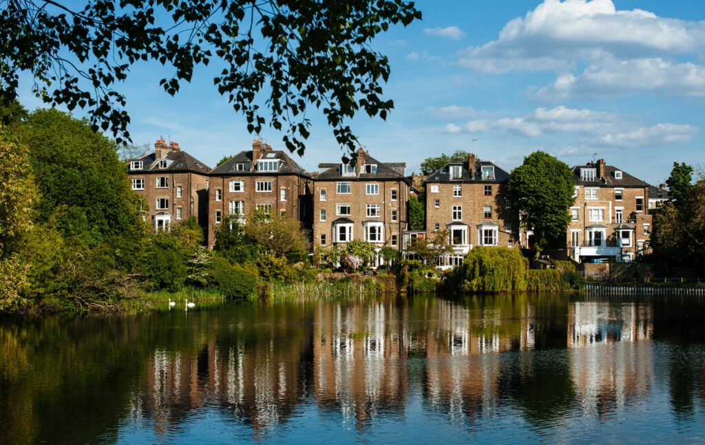 Row of houses near to Hampstead Heath